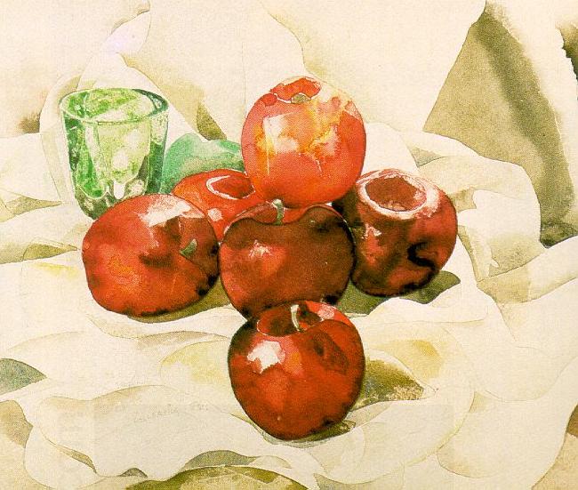 Demuth, Charles Still Life with Apples and a Green Glass China oil painting art